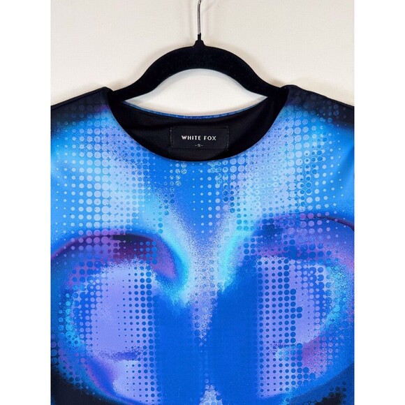 White Fox Boutique Womens Dress Blue Milky Way Soulmate Mini Bodycon Y2K Small - Picture 9 of 12